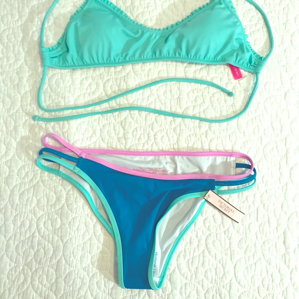 Victoria Secret NWT Strappy Cheeky Bikini Bottom S